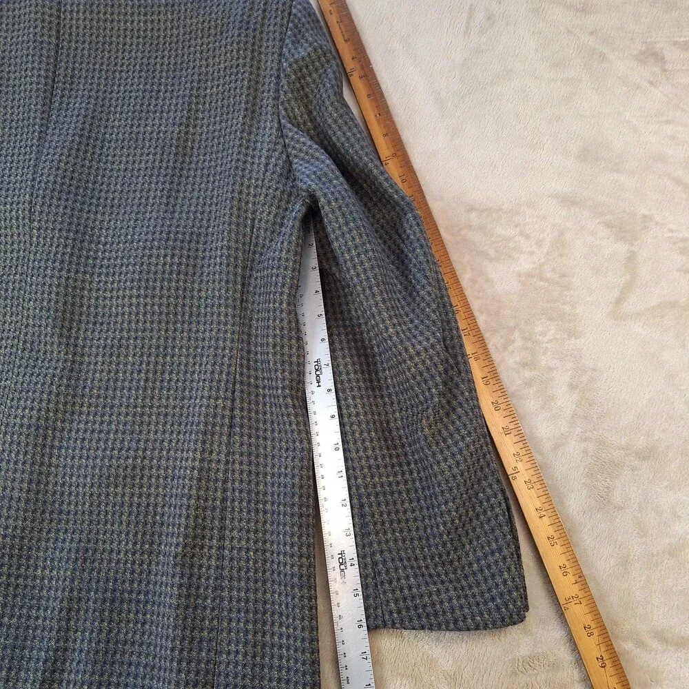 Vito Rufolo Suit Jacket Mens 46 Long Gray Wool Check Ventless 3 Button Italy